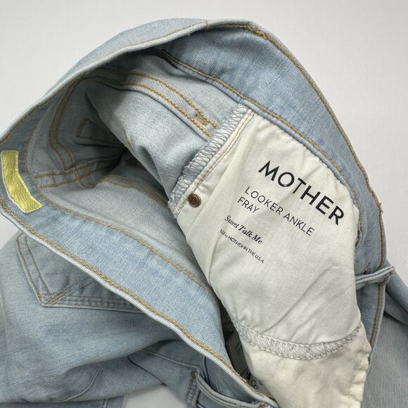 Mother Denim Women’s Looker Ankle Fray Sweet Talk Me Designer Jeans W28.25/L27.5 - Picture 6 of 14